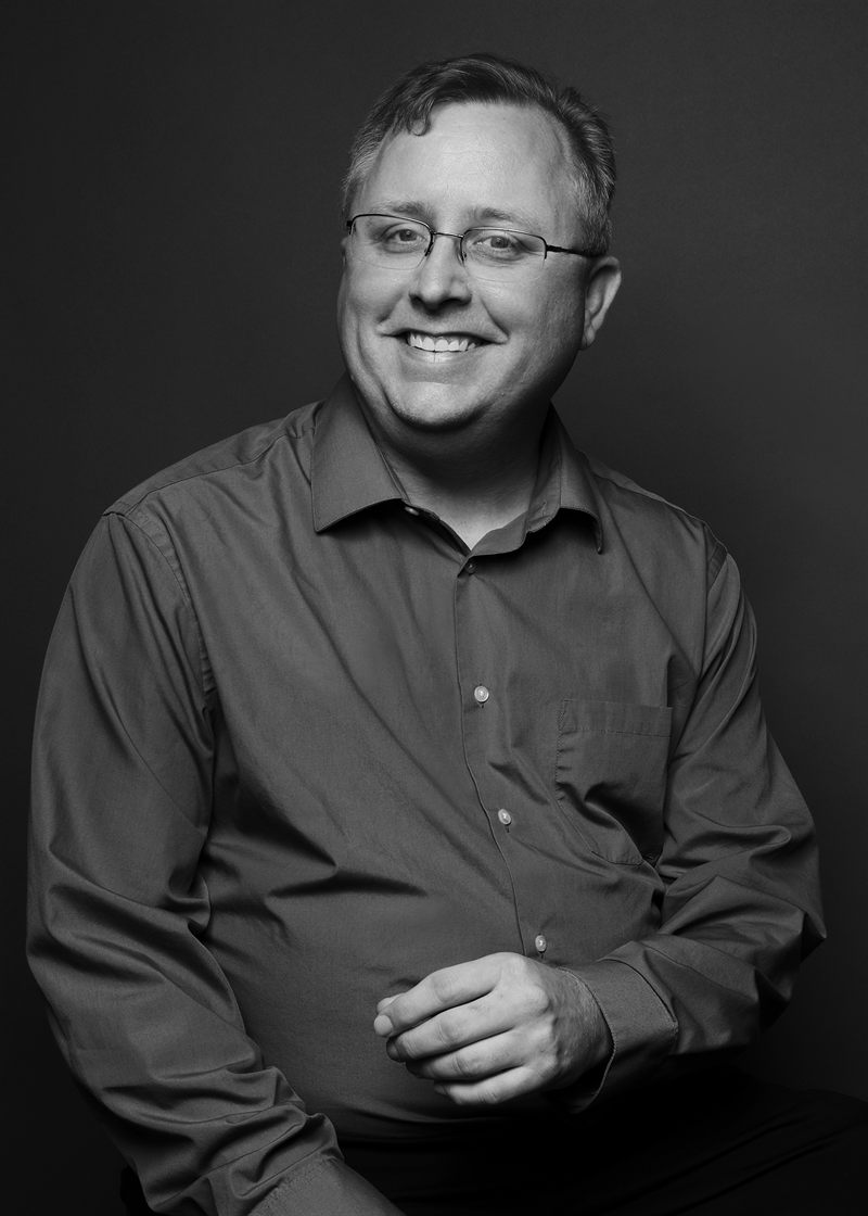 Black and white portrait of Marc Rohde